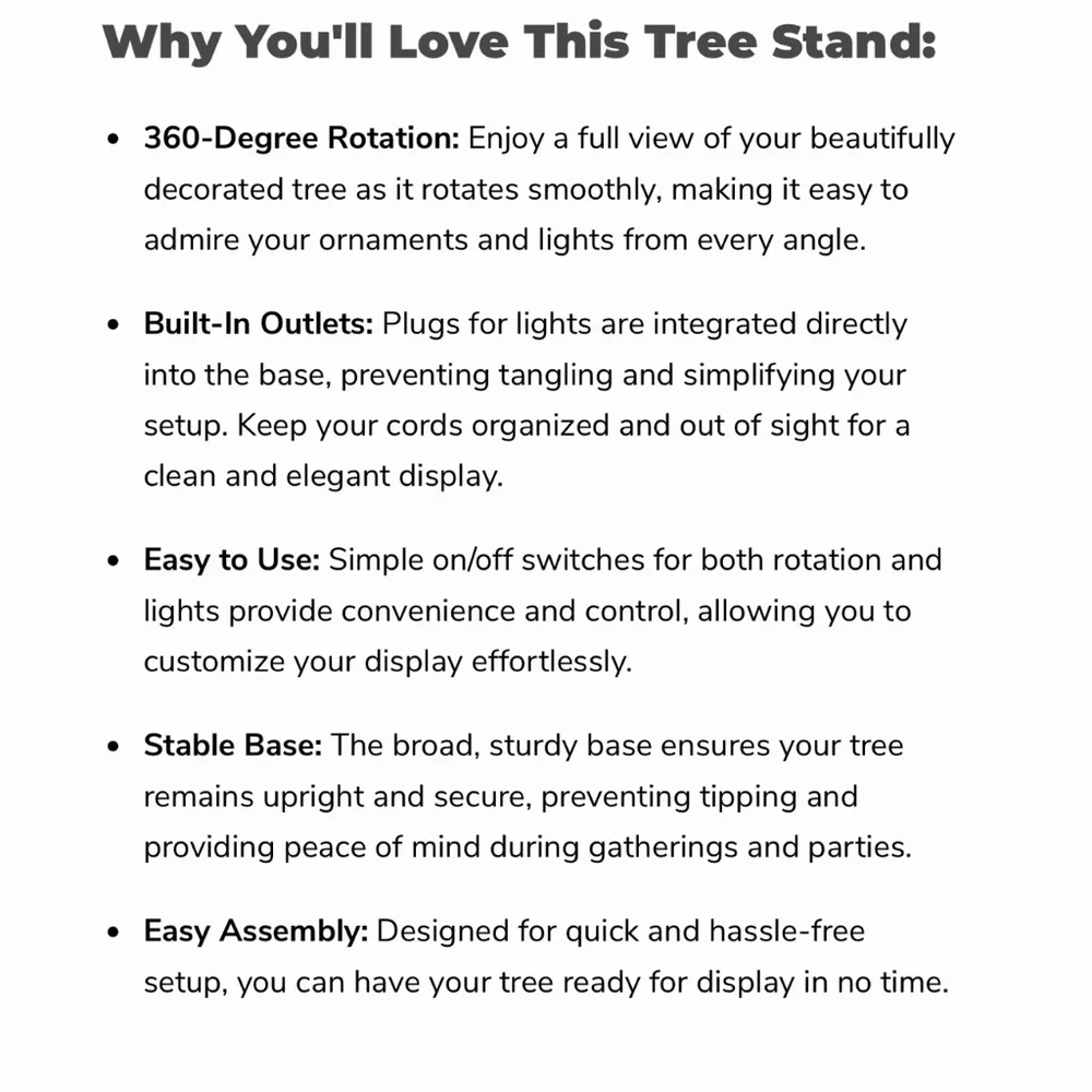 EZ Rotating Christmas Tree Stand - Picture 7 of 8